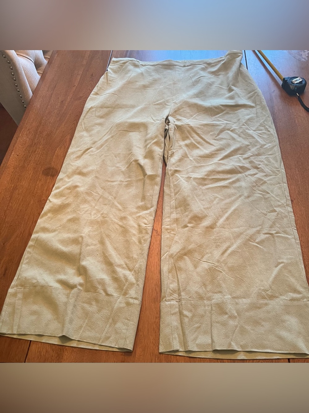 Women’s  Khaki Wide-Leg Pull Casual Pants